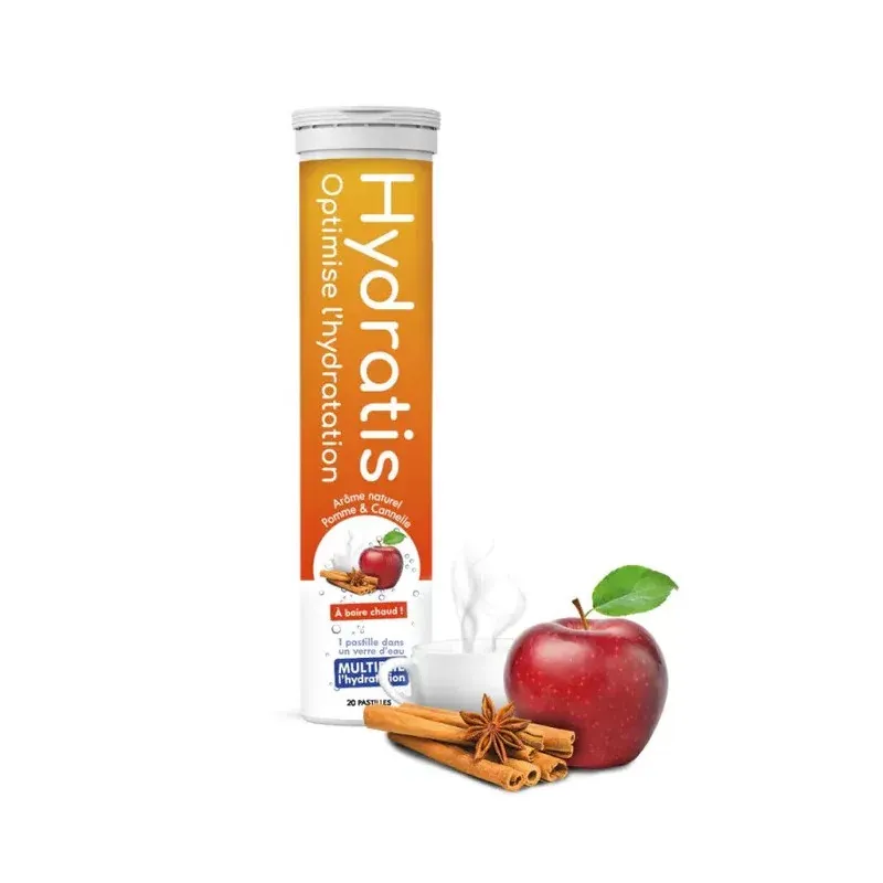 Hydratis Pomme Cannelle À Boire Chaud 20 pastilles effervescents  - Univers Pharmacie