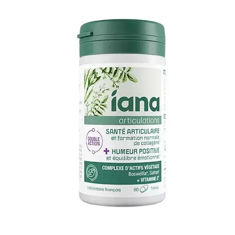 Iana Articulations Santé Articulaire + Humeur Positive 60 comprimés - Univers Pharmacie