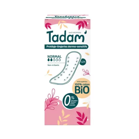 Tadam Protège-lingeries dermo-sensitifs Normal Coton Bio X24 - Univers Pharmacie