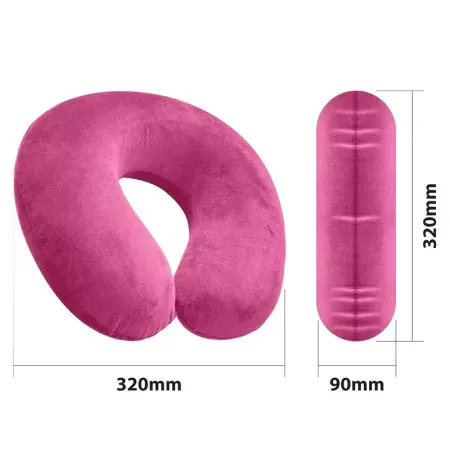 Aidapt Coussin de Nuque à Mémoire de Forme Rose dimensions