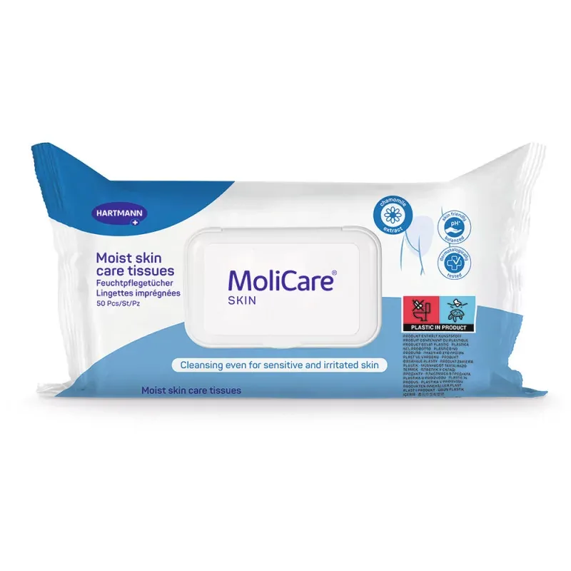 Hartmann MoliCare Skin Lingettes Imprégnées X50 - Univers Pharmacie