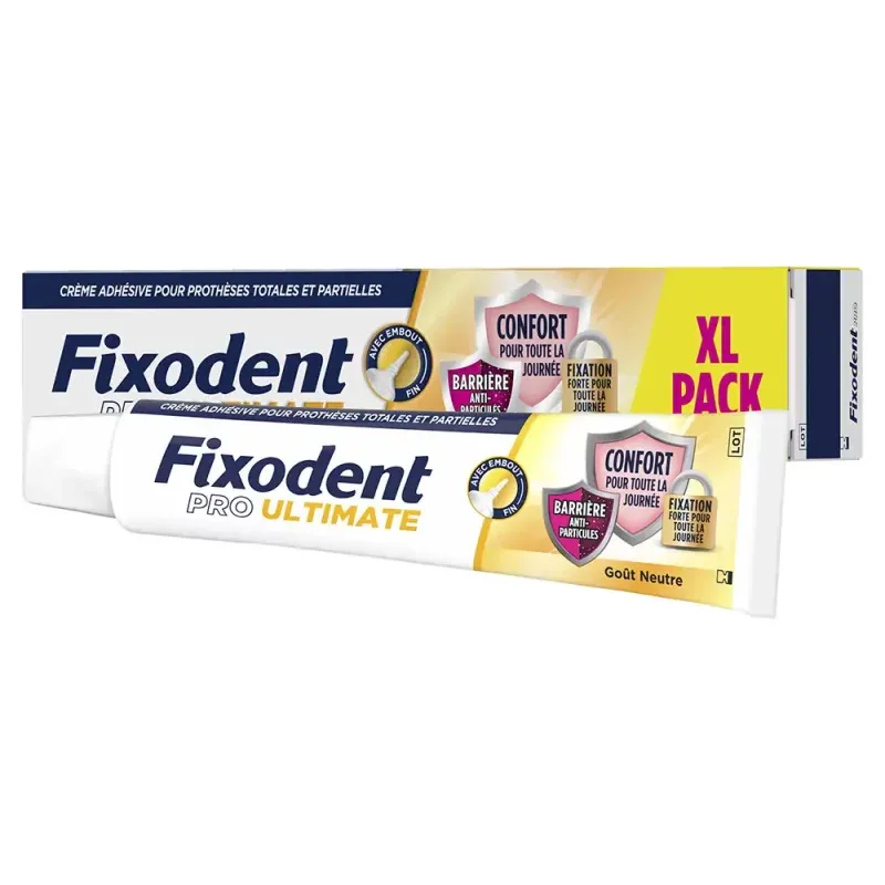Fixodent Pro Ultimate Goût Neutre Crème Adhésive Prothèse 77g - Univers Pharmacie