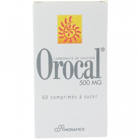 Orocal 500mg 60 comprimés à sucer - Univers Pharmacie