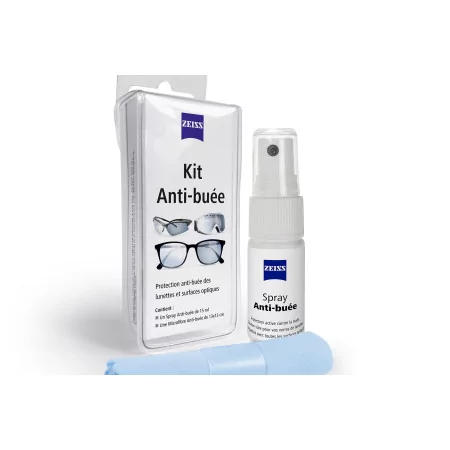 Zeiss Kit Anti-buée Spray 15ml + Microfibre - Univers Pharmacie