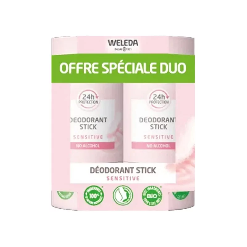 Weleda Déodorant Stick Bio Sensitive 2X50g - Univers Pharmacie