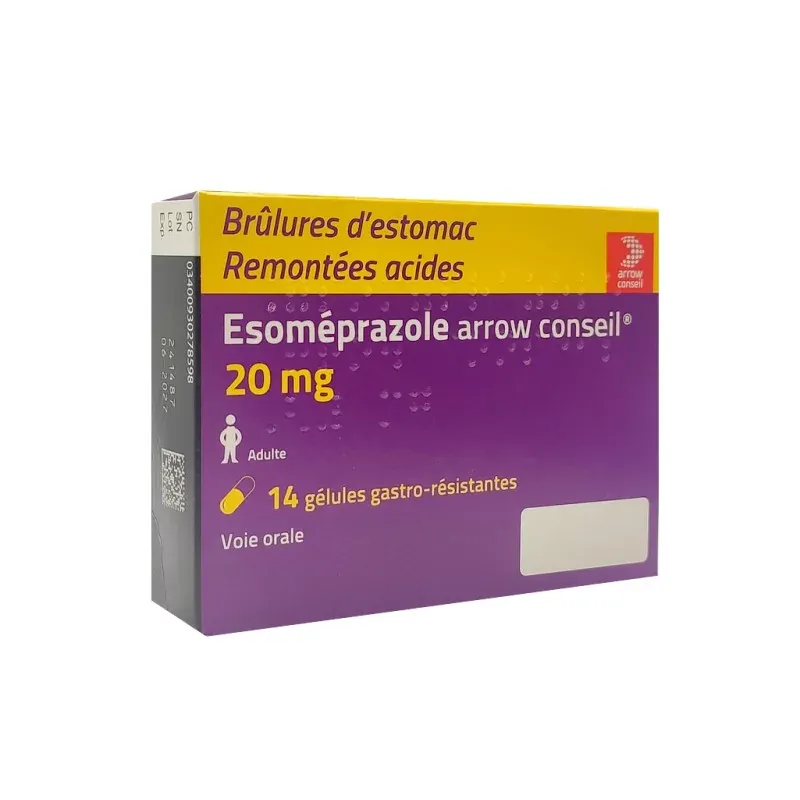 Esoméprazole Arrow Conseil 20mg 14 gélules gastro-résistantes