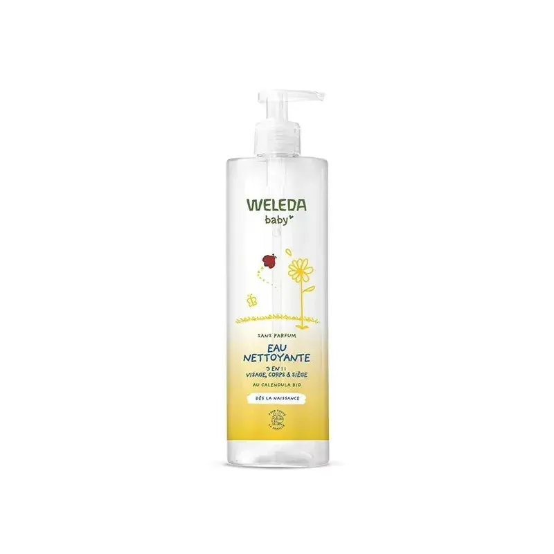 Weleda Baby Eau Nettoyante 3en1 Sans Parfum 400ml - Univers Pharmacie