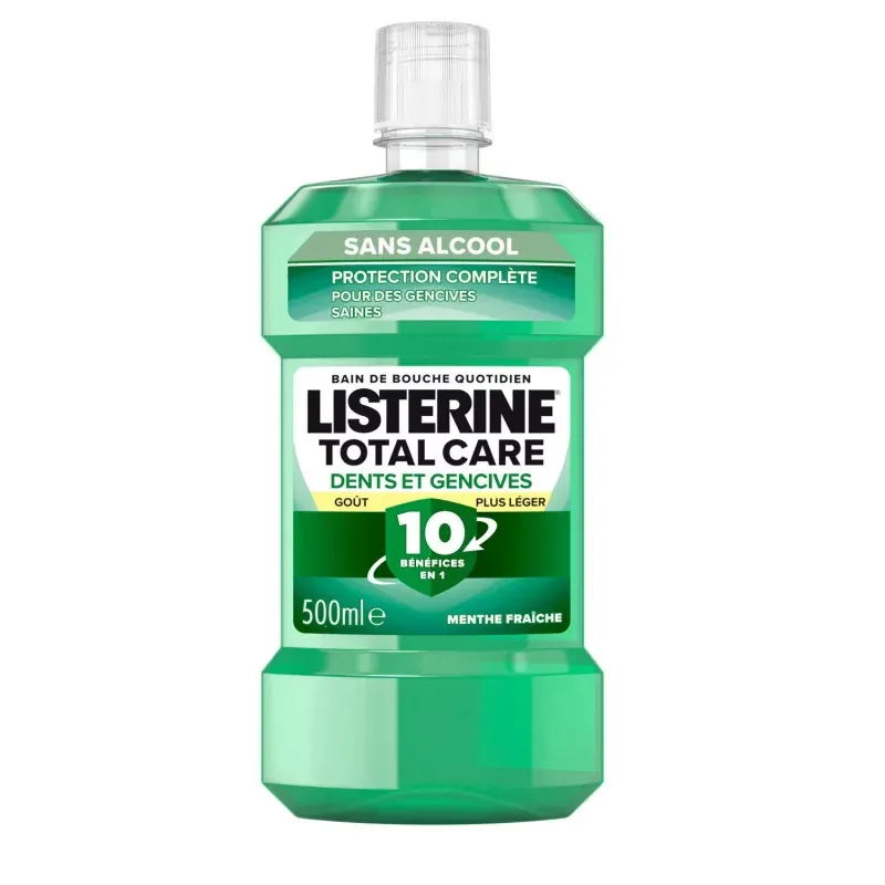 Listerine Protection Dents et Gencives Goût Plus Léger Menthe Douce 500ml - Univers Pharmacie