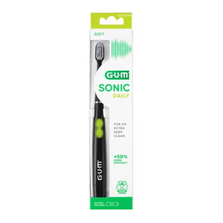 Gum Sonic Daily Brosse à Dents Électrique Noire dans sa boite - Univers Pharmacie