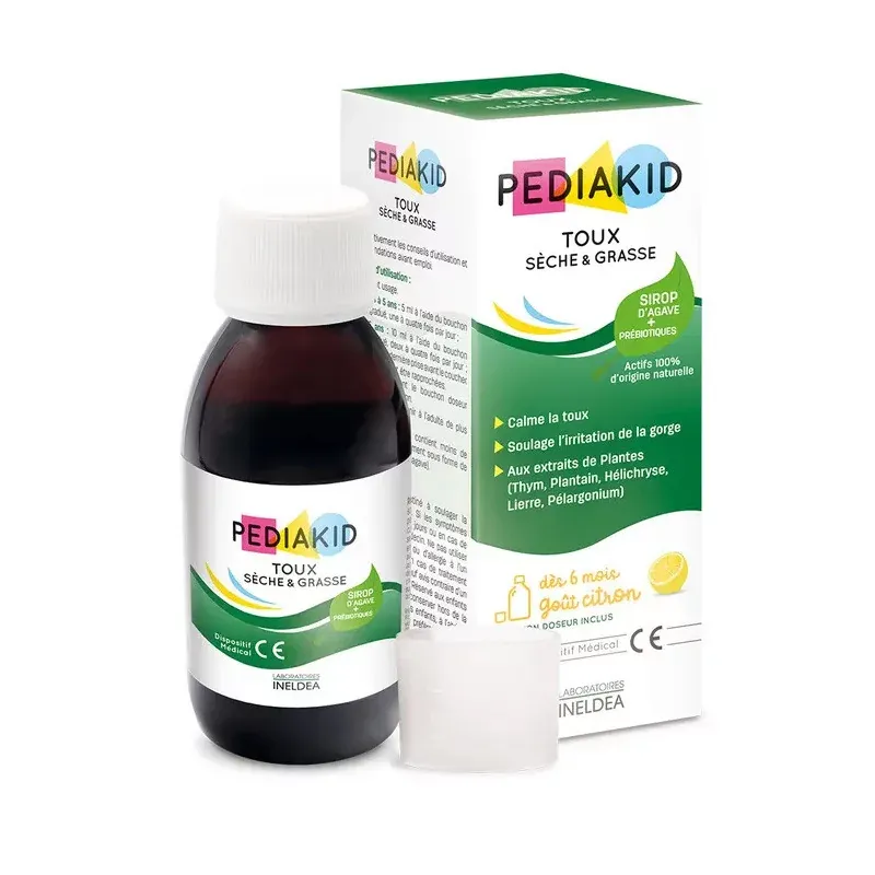 Pediakid Toux Sèche & Grasse 6 mois+ 125ml - Univers Pharmacie