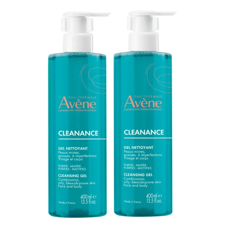 Avène Cleanance Gel Nettoyant 2X400ml - Univers Pharmacie