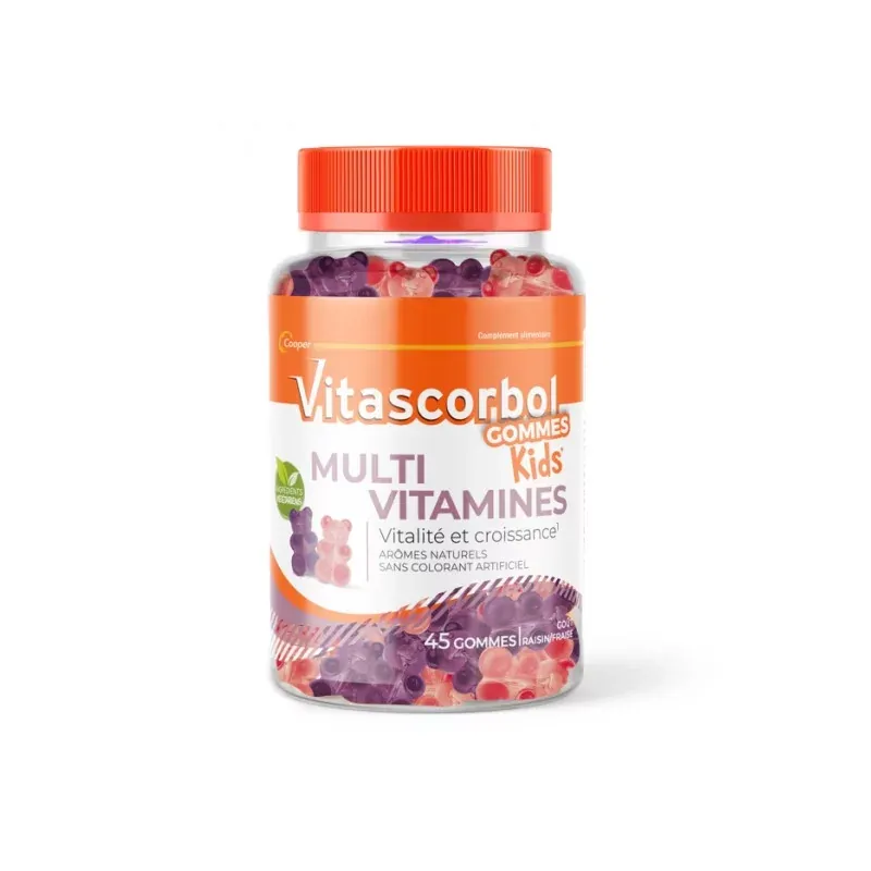 Vitascorbol Gommes Kids Multivitamines X45 - Univers Pharmacie