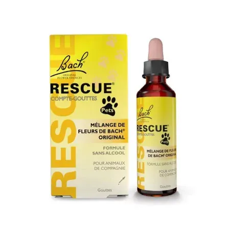 Rescue Compte Gouttes Pets Fleurs de Bach 10 ml - Univers Pharmacie