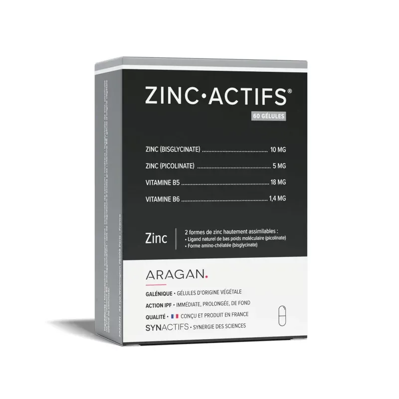 SynActifs ZincActifs 60 gélules - Univers Pharmacie
