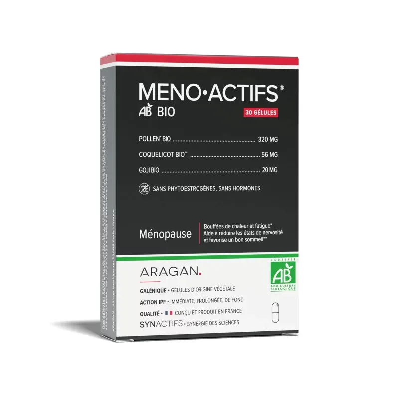 SynActifs MenoActifs Bio Ménopause 30 gélules - Univers Pharmacie