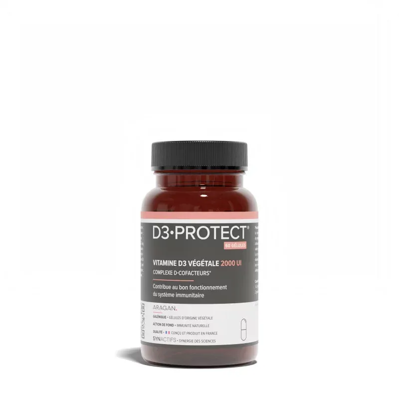 SynActifs D3 Protect Vitamine D3 Végétale 2000Ul 60 gélules - Univers Pharmacie