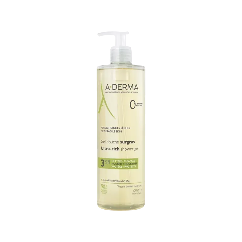 A-Derma Gel Douche Surgras 750ml - Univers Pharmacie