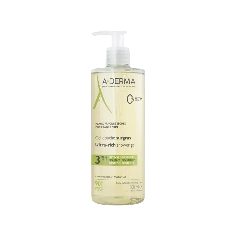 A-Derma Gel Douche Surgras 500ml - Univers Pharmacie