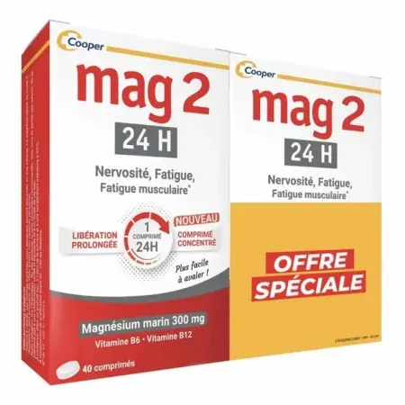 Mag 2 24H 2X40 comprimés - Univers Pharmacie