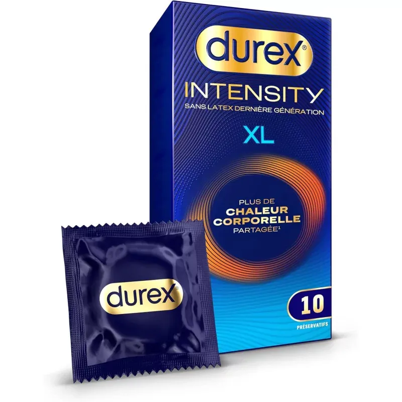Durex Intensity XL sans latex 10 préservatifs - Univers Pharmacie