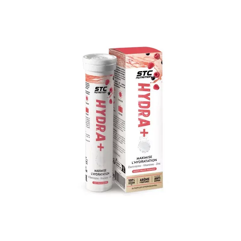 STC Nutrition Hydra+ Goût Fruits Rouges 20 pastilles effervescentes  - Univers Pharmacie