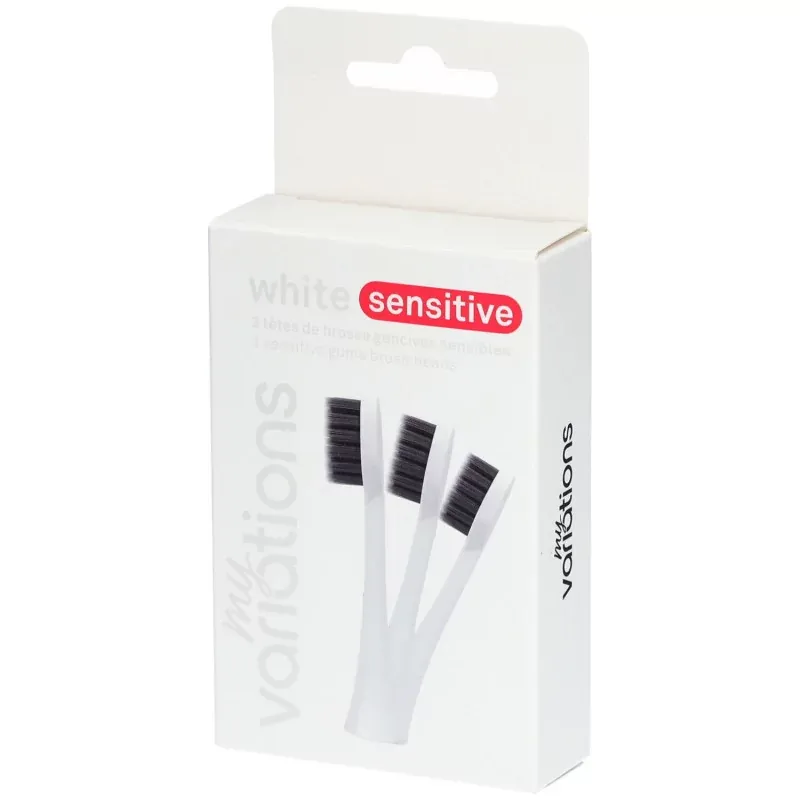 My Variations Pack 3 Têtes de Brosse Sonique Blanc Sensitive - Univers Pharmacie