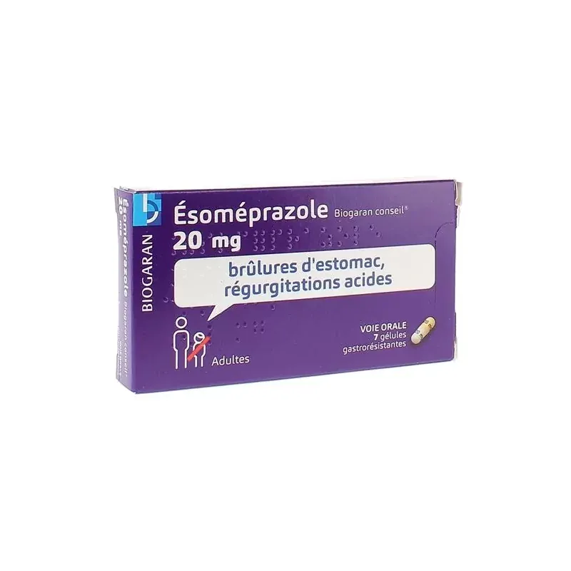 Biogaran Conseil Esoméprazole 20mg 7 gélules gastrorésistantes - Univers Pharmacie