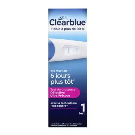 Clearblue Test de Grossesse Détection Ultra Précoce x1 - Univers Pharmacie