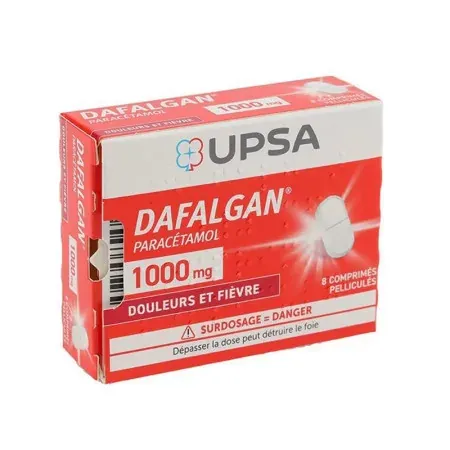 Dafalgan Paracétamol 1000mg 8 comprimés - Univers Pharmacie