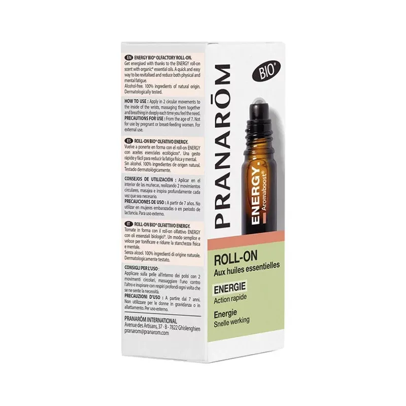 Pranarôm Aromaboost Roll-on Bio Énergie 5ml - Univers Pharmacie