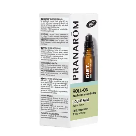 Pranarôm Aromaboost Roll-on Bio Diet Coupe-faim 5ml boite - Univers Pharmacie