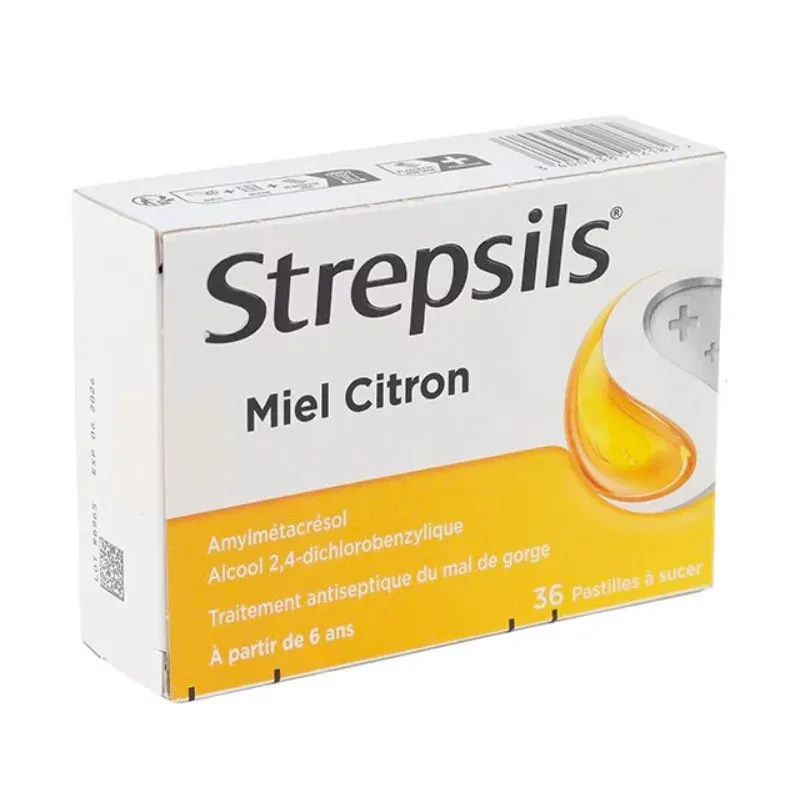 Strepsils Miel Citron 36 pastilles à sucer - Univers Pharmacie