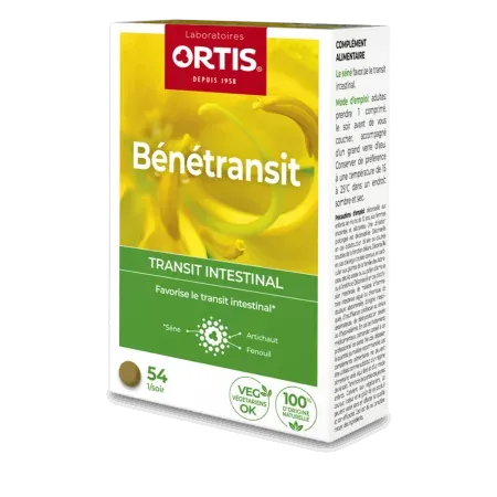 Laboratoires Ortis Bénétransit Transit Intestinal 54 comprimés - Univers Pharmacie