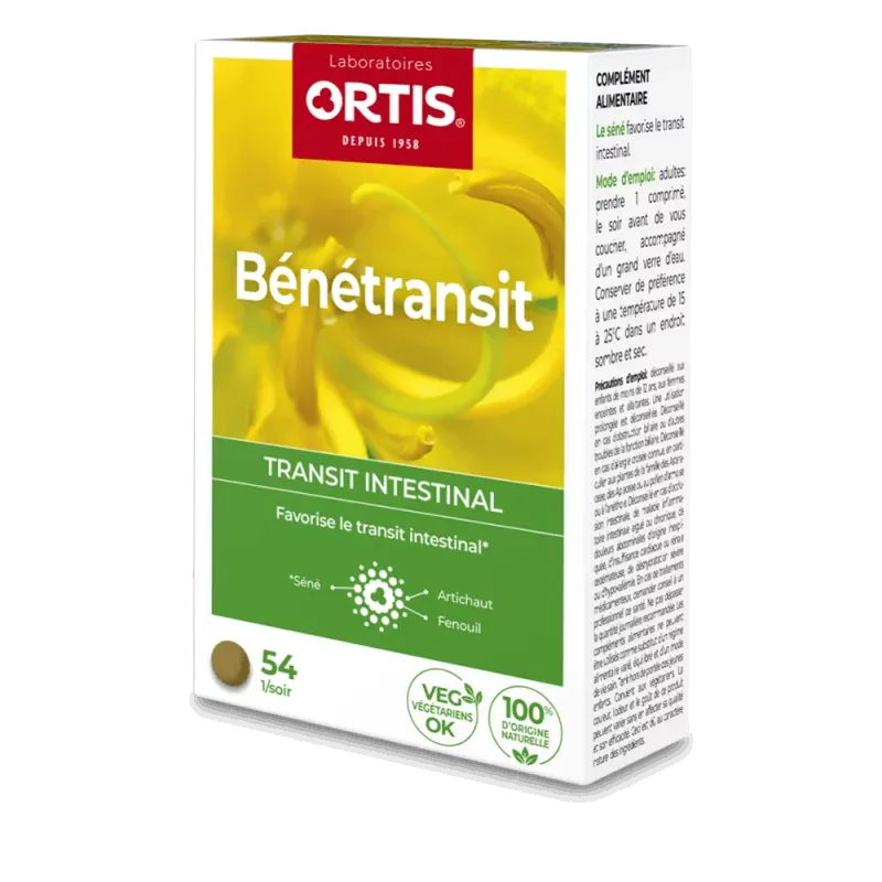Laboratoires Ortis Bénétransit Transit Intestinal 54 comprimés - Univers Pharmacie