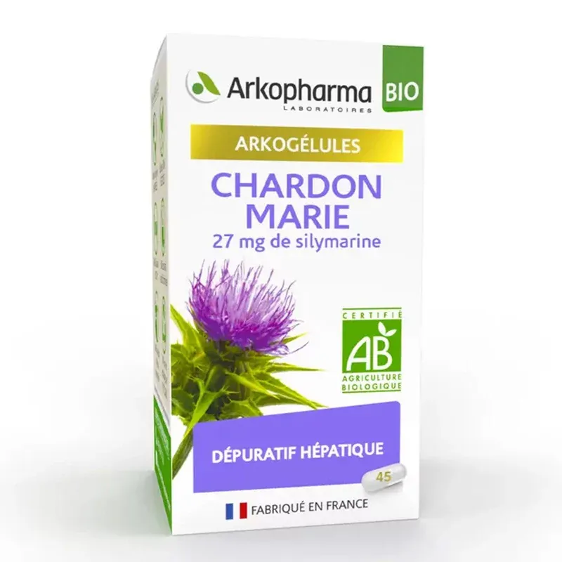 Arkopharma Arkogélules Chardon Marie Bio 45 gélules - Univers Pharmacie