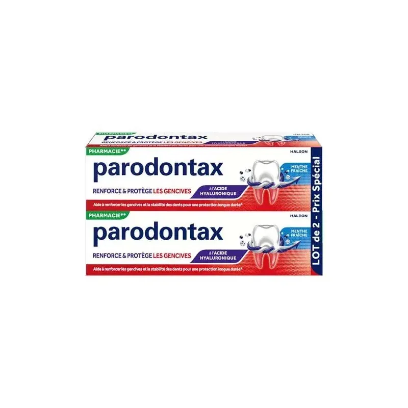 Parodontax Dentifrice à l'Acide Hyaluronique 2X75ml - Univers Pharmacie Parodontax Dentifrice à l'Acide Hyaluronique 2X75ml - Univers Pharmacie