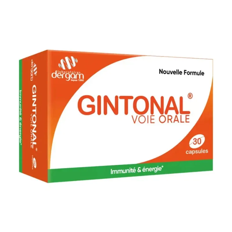 Laboratoires Dergam Gintonal Voie Orale 30 capsules - Univers Pharmacie