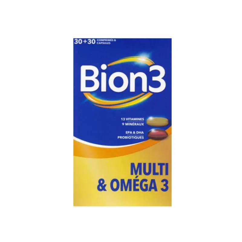 Bion3 Multi & Oméga 3 30 comprimés + 30 capsules - Univers Pharmacie