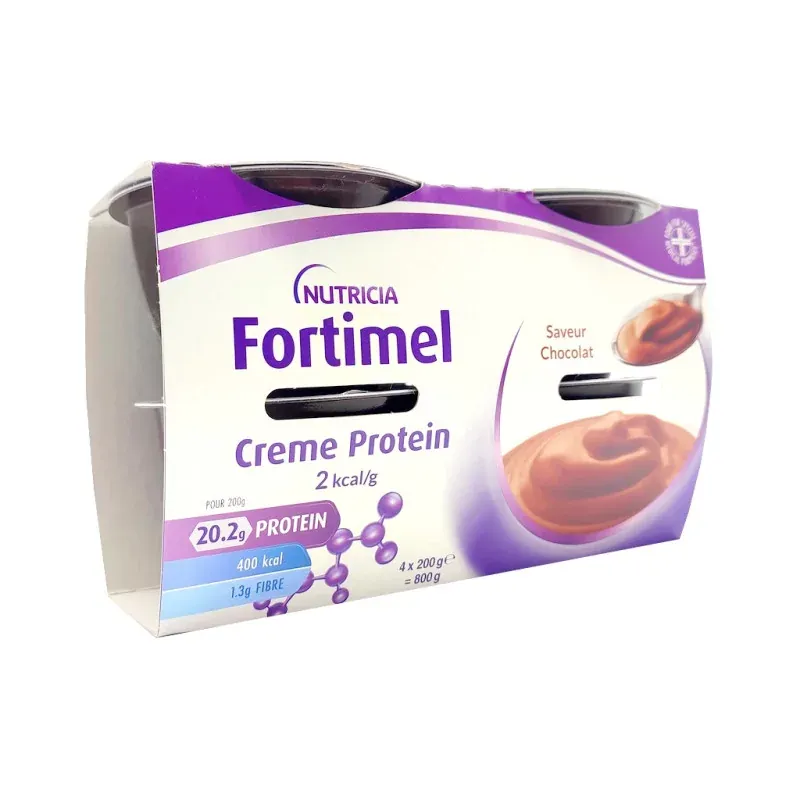 Nutricia Fortimel Creme Protein 2kcal/g Chocolat 4X200g - Univers Pharmacie