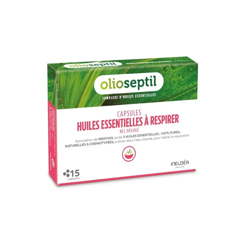 Olioseptil Capsules Huiles Essentielles à Respirer 15 capsules  - Univers Pharmacie