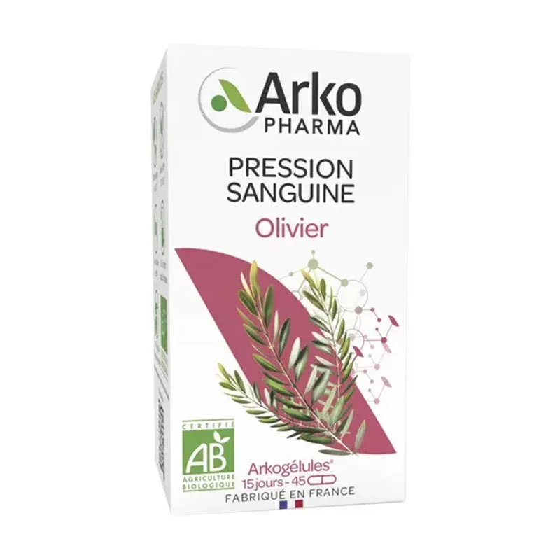 Arkopharma Arkogélules Olivier Bio Pression Sanguine 45 gélules - Univers Pharmacie