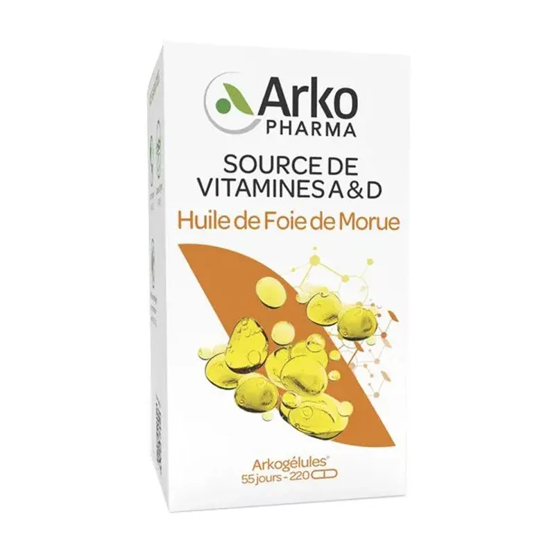 Arkopharma Arkogélules Huile de Foie de Morue 220 gélules