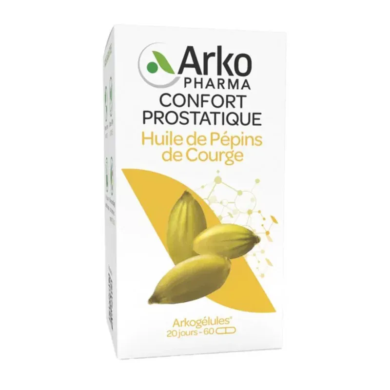 Arkopharma Arkogélules Huile de Pépins de Courge Confort Prostatique 60 capsules Arkopharma Arkogélules Huile de Pépins de Courge Confort Prostatique 60 capsules