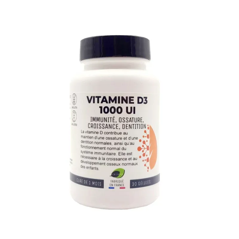 Uprana Vitamine D3 1000UI 30 gélules - Univers Pharmacie