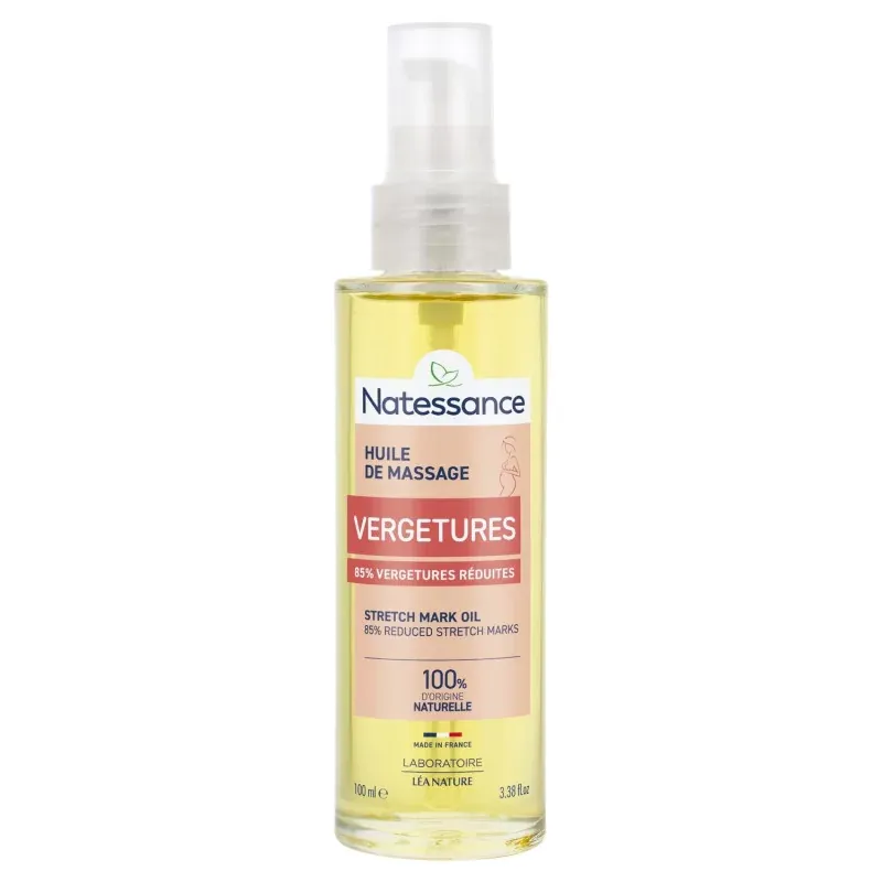 Natessance Huile de Massage Vergetures 100ml - Univers Pharmacie