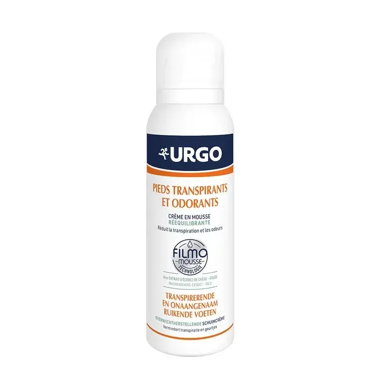 Urgo Filmomousse Crème en Mousse Rééquilibrante Pieds Transpirants 125ml - Univers Pharmacie