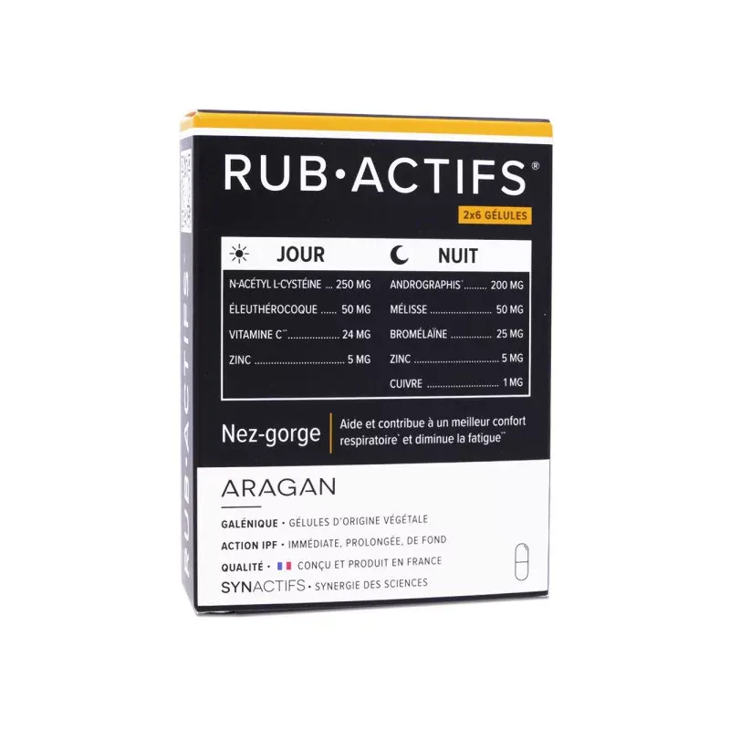 SynActifs Rub Actifs Jour Nuit 2X6 gélules - Univers Pharmacie