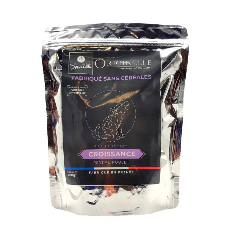Les Recettes de Daniel Originelle Croissance Chiot Croquettes Poulet 400g - Univers Pharmacie