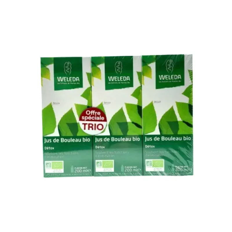 Weleda Jus de Bouleau Bio Détox 3X200ml - Univers Pharmacie