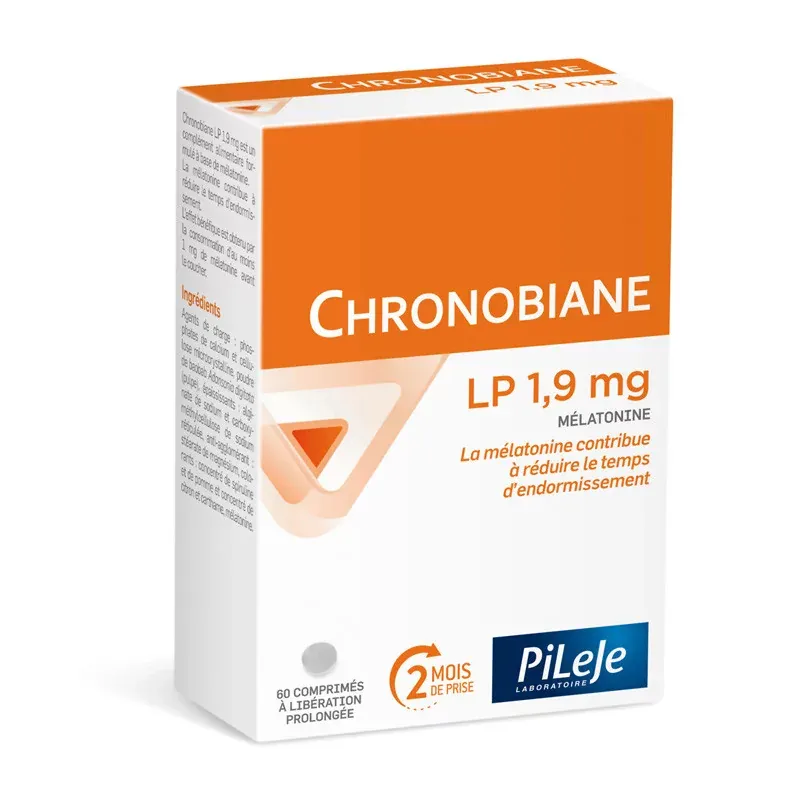 Chronobiane LP 1,9 mg Mélatonine 60 comprimés - Univers Pharmacie